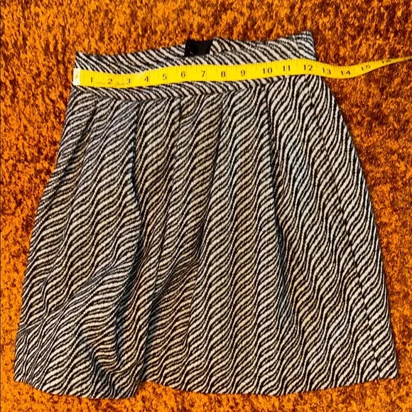 Elegant Black and White A-Line Skirt - Picture 3 of 9